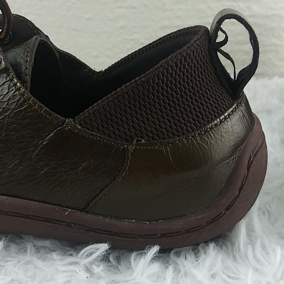 BORN Handcrafted Brown Metallic Leather Lace Up Round Toe Low Top Sneaker Shoe - Picture 14 of 15